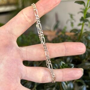 Vintage Milor Sterling Silver Figaro Bracelet